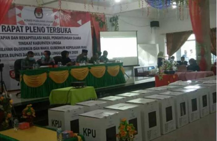 Pleno rekapitulasi suara KPU Lingga