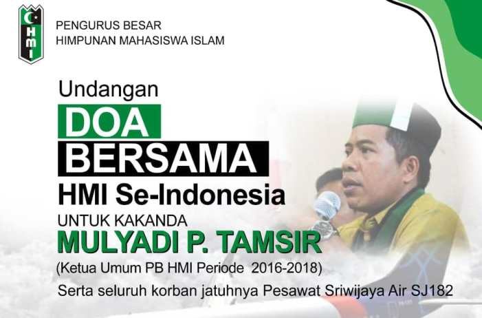 Doa bersama HMI untuk Mulyadi dan Korban Sriwijaya