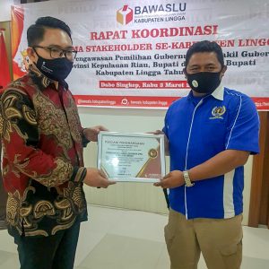Bawaslu Lingga penghargaan Bawaslu Lingga penghargaan