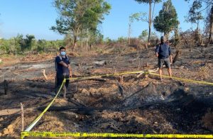 Pembakaran lahan dekat bandara Pembakaran lahan dekat bandara