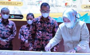 Wakil Gubernur Kepri Marlin Agustina mengukuhkan kepengurusan Badan Promosi Pariwisata Daerah (BPPD) Kepri periode 2021-2025.