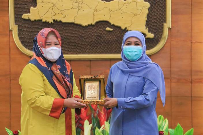 Wagub Marlin silaturahmi bersama Gubernur Jawa Timur Khofifah