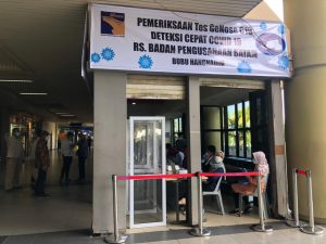 GeNose Mulai diterapkan di Bandara Hang Nadim Batam. Foto/Humas BP Batam