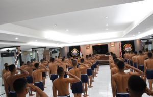 Sidang Penentuan Akhir Daerah (Pantukhirda) Tanjungpinang Calon Bintara Prajurit Karir (Caba PK) pria dan wanita serta Calon Tamtama Prajurit Karir (Cata PK) Gelombang I Tahun 2021 di Tanjungpinang, Kepri, Rabu (31/3/2021). pagi.