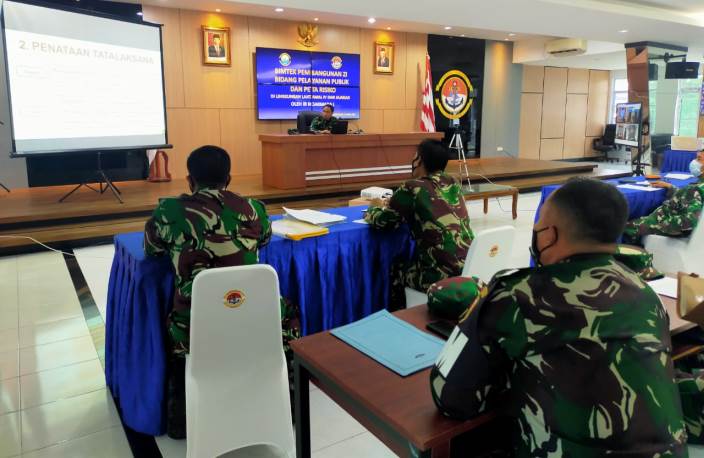 Lantamal IV Tanjungpinang menggelar Bimtek pelayanan publik dan manajemen risiko di Gedung Serba Guna (GSG) Yos Sudarso Mako Lantamal IV Jl. Yos Sudarso Nomor 1 Batu Hitam Tanjunginang, Selasa (13/4/2021).