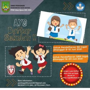 Pendaftaran murid baru SD dan SMP di Kota Batam dibuka mulai Juni