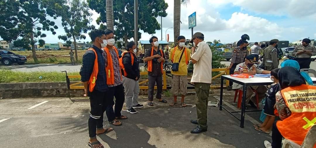 Sebanyak 40 warga Batam terjaring razia protokol kesehatan karena tidak pakai masker, Kamis (3/6/2021).