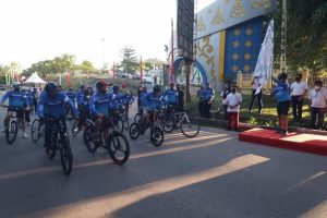 Polda Kepri menggelar Gowes Sehat pada Kamis (24/6/2021) pagi.