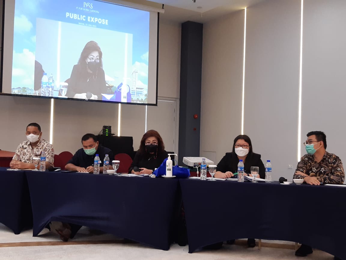 Public expose PT. Puri Global Sukses (PGS) Tbk di Planet Holiday Hotel Batam, Kamis (24/6/2021).