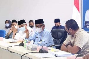 Sekda Kota Batam, Jefridin Hamid, menerima kunker Komisi I DPRD Kabupaten Indragiri Hilir di Kantor Wali Kota Batam, Jumat (25/6/2021).