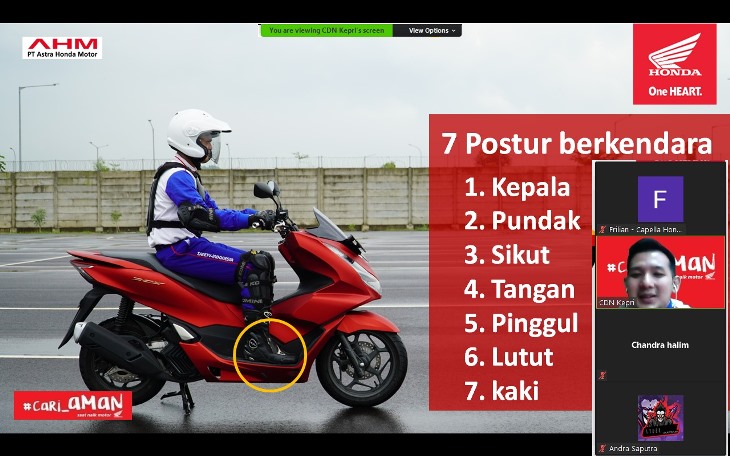 Program safety riding pada generasi muda dengan tagline #CaRi_aMaN.