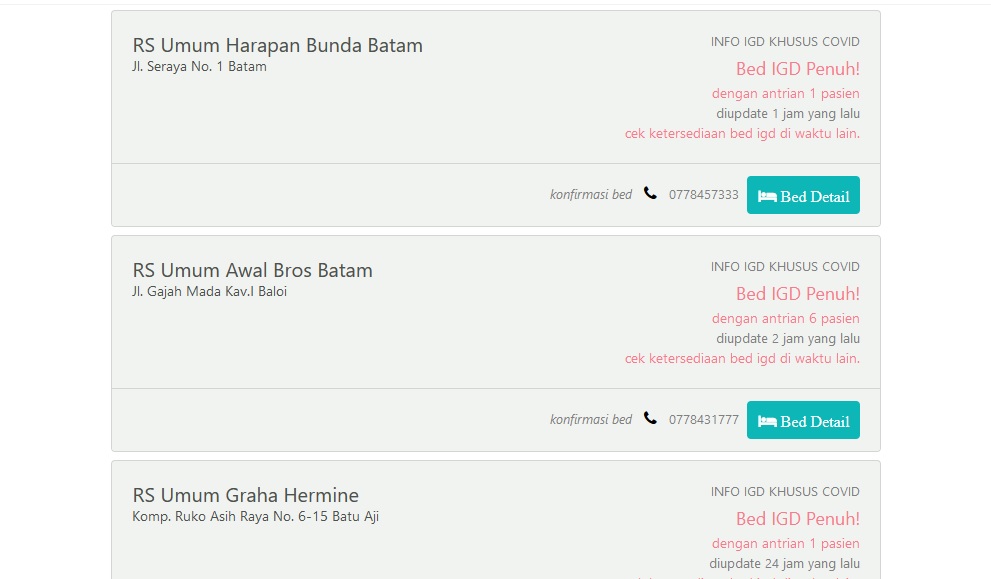 PCR di gawat darurat Batam