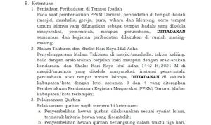SE Kemenag terkait Idul Adha