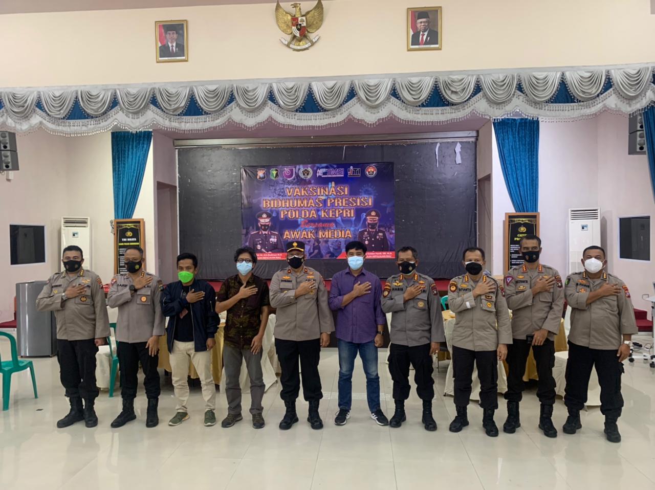 Polda Kepri gandeng Komunitas Wartawan lakukan vaksinasi