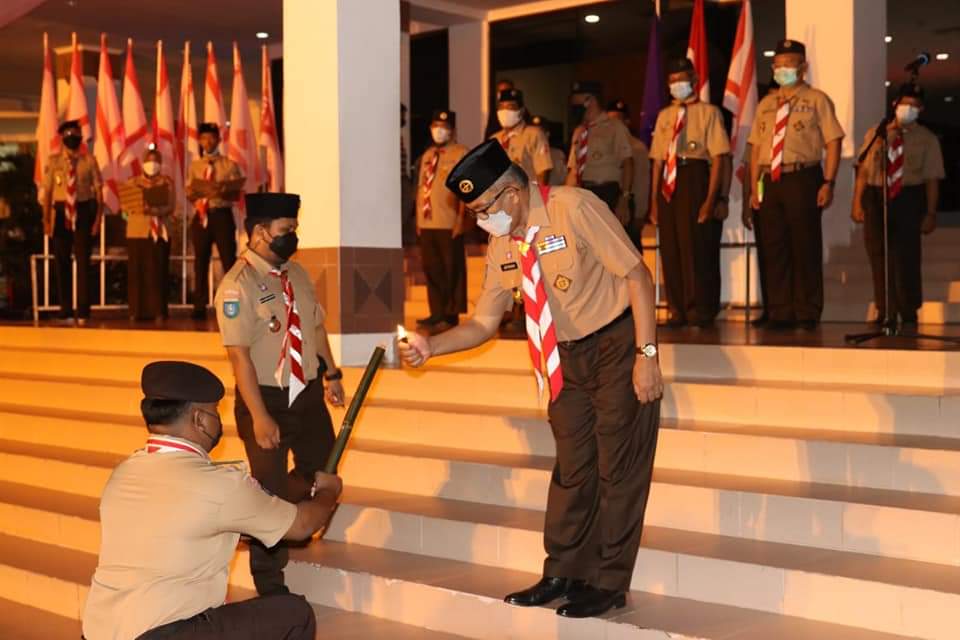 Sekretaris Daerah (Sekda) Kota Batam, Jefridin, dalam peringatan Hari Pramuka, Minggu (15/8/2021).