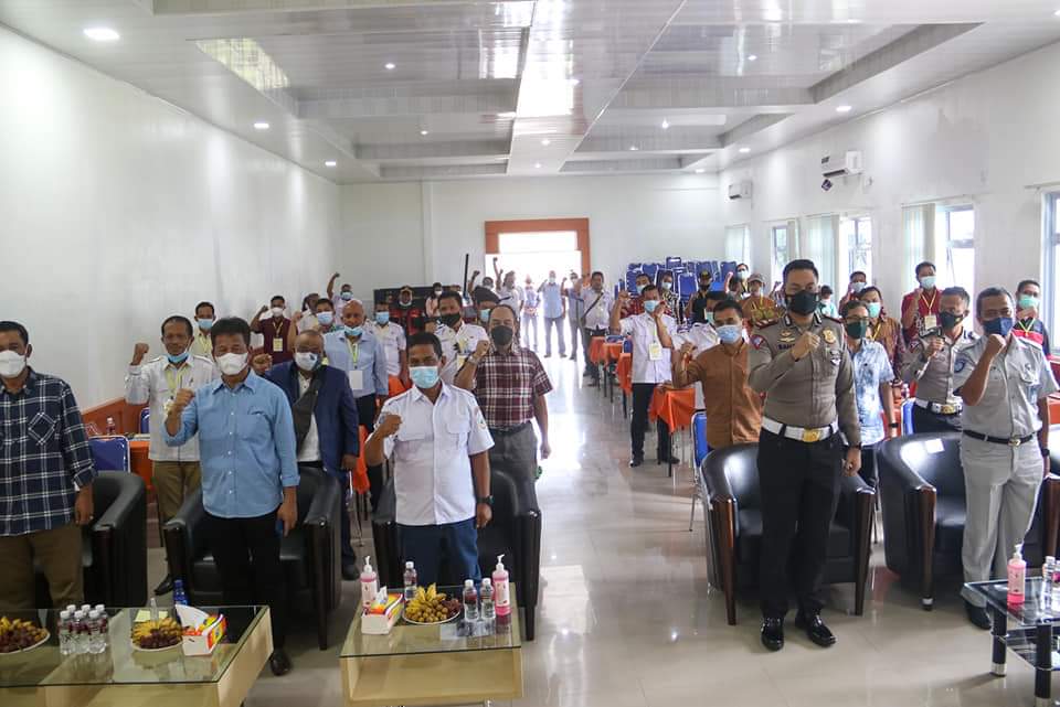 Wali Kota Batam, Muhammad Rudi membuka musyawarah cabang luar biasa Organda Kota Batam, Sabtu (21/8/2021).