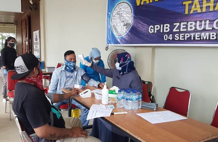 GPIB Zebulon Batam memberikan layanan vaksinasi Covid-19 kedua kepada 200 jemaatnya, Sabtu (4/9/2021).