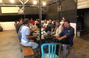 Pembentukan panitia Konferkot PWI Pinang-Bintan di Kedai Kopi Wak Bro, Batu 8 Atas, Rabu (8/9/2021).