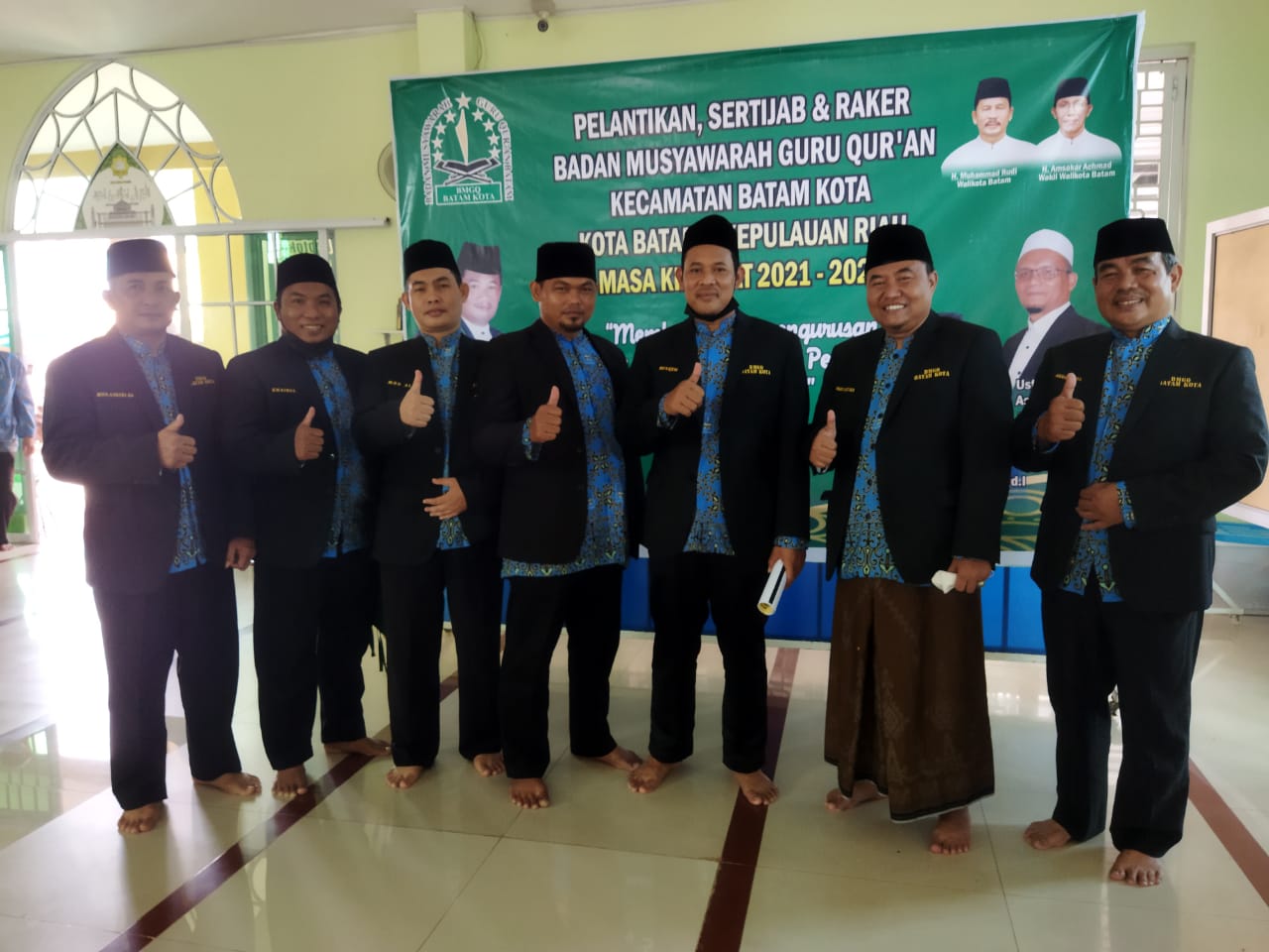 BMGQ Batam Kota menggelar pelantikan dan rapat kerja kepengurusan di Masjid Baitul Amal, Taman Marcelia Batam Center, Minggu (12/9/2021).