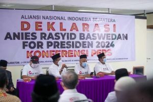 Relawan Aliansi Nasional Indonesia Sejahtera (ANIES) mendeklarasikan Gubernur DKI Jakarta Anies Baswedan sebagai Calon Presiden (Capres) 2024-2029
