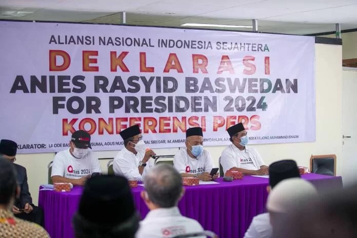 Relawan Aliansi Nasional Indonesia Sejahtera (ANIES) mendeklarasikan Gubernur DKI Jakarta Anies Baswedan sebagai Calon Presiden (Capres) 2024-2029