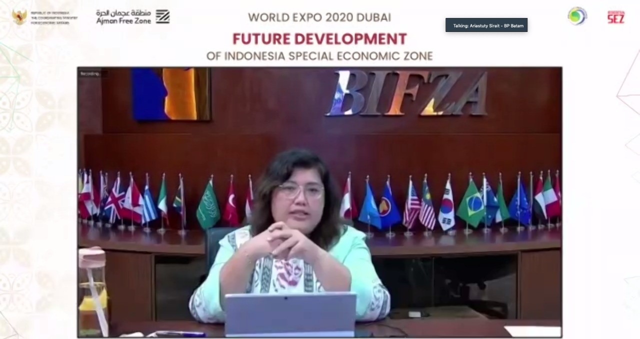 BP Batam memaparkan potensi KEK dalam gelaran World Expo 2020 Dubai, Kamis 11 November 2021, dengan tema “Future Development of Indonesia Special Economic Zone”.