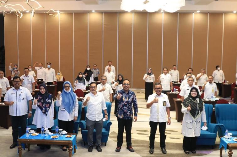 Sosialisasi Permendagri Nomor 79 Tahun 2018 tentang BLUD di Planet Holiday Hotel and Residence, Rabu 24 November 2021.