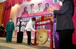 Wali Kota Batam, Muhammad Rudi membuka Musda III GOW Kota Batam.