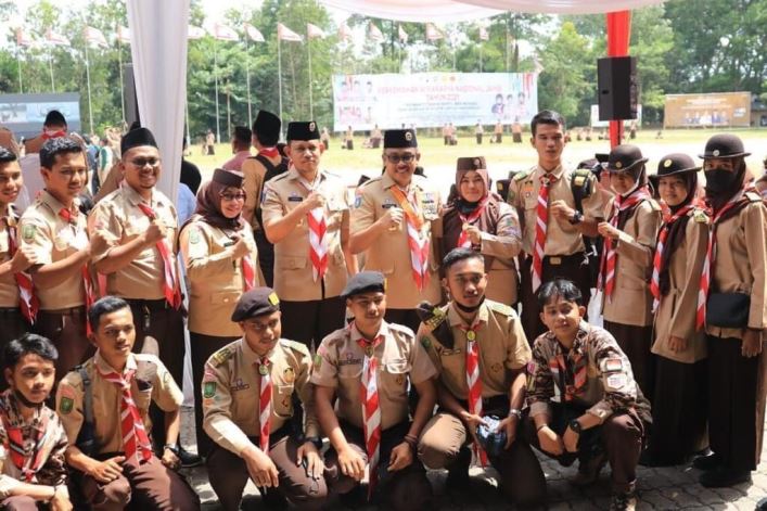 Kwartir Cabang (Warcab) Gerakan Pramuka Batam ikut serta mensukseskan Perkemahan Wirakarya Nasional (PWN) 2021 di Jambi.