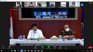 Tangkapan layar rapat koordinasi BP Batam dengan KPK