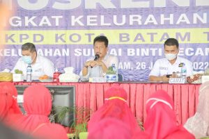 Wali Kota Batam, Muhammad Rudi menghadiri Musrenbang di Kelurahan Sei Binti
