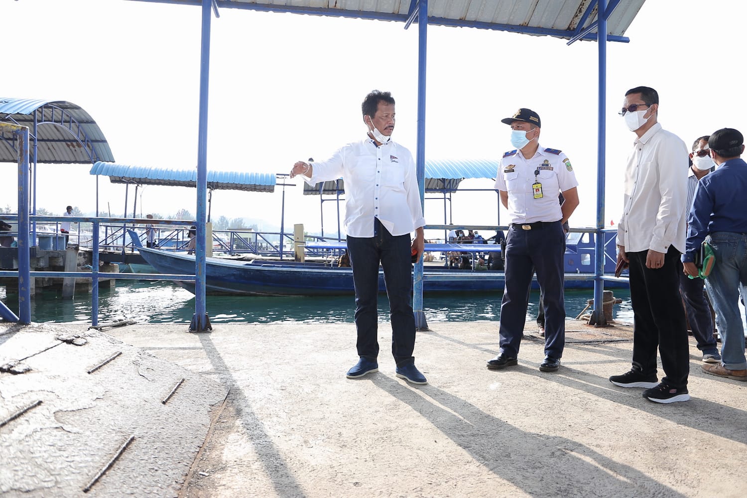 Wali Kata Batam, Muhammad Rudi mengecek Pelabuhan Pancung, Sekupang