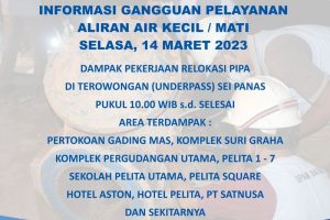 pipa air direlokasi