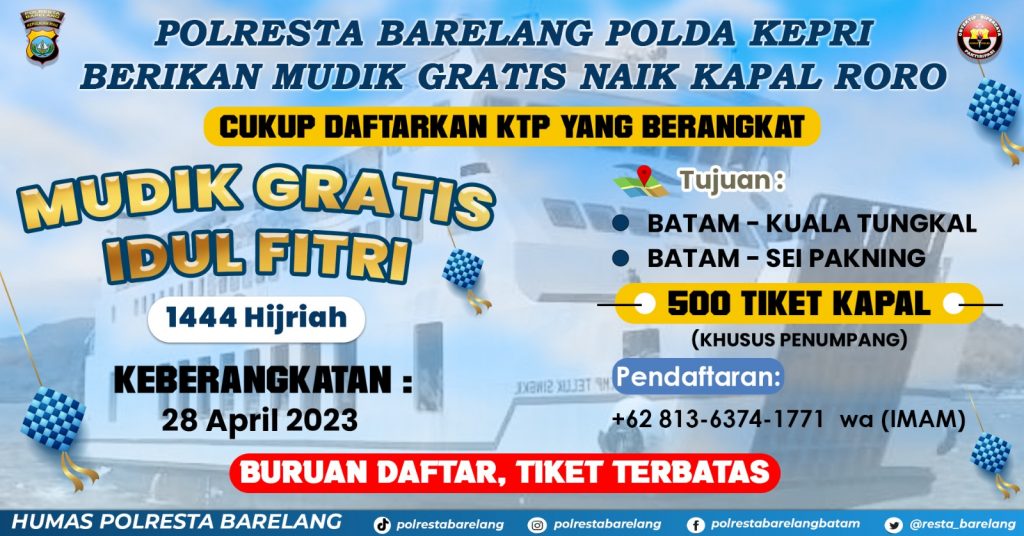 Tiket gratis mudik 2023