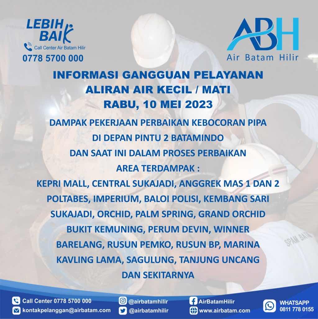 Air gangguan di Batam