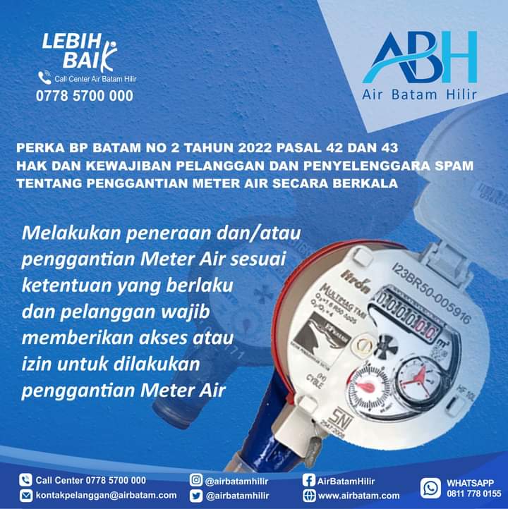 Ganti meteran air batam
