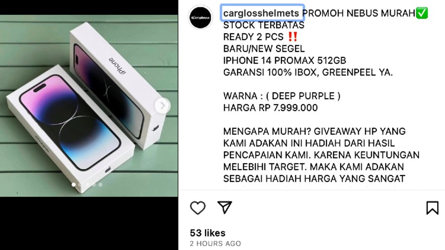 Akun instagram diretas