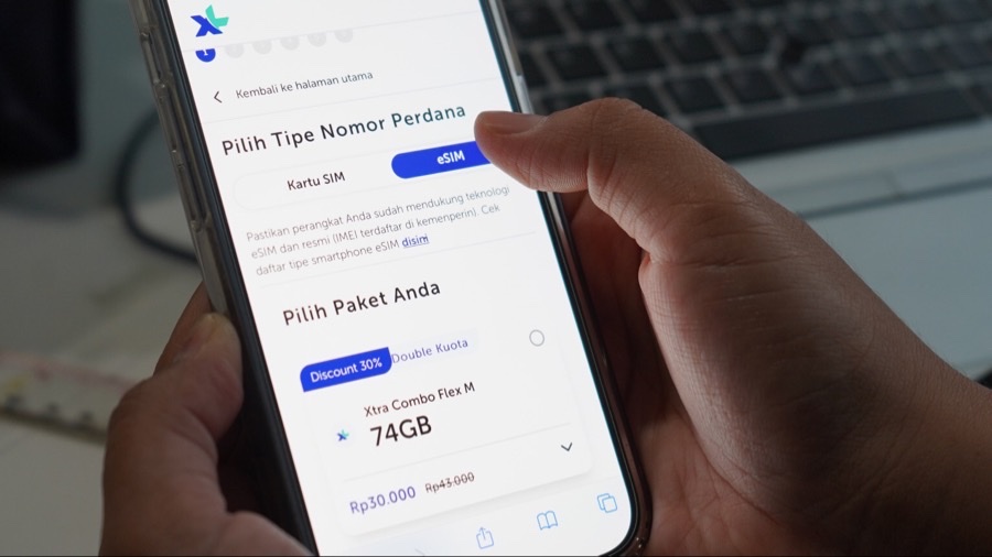 Cara aktivasi e-sim xl
