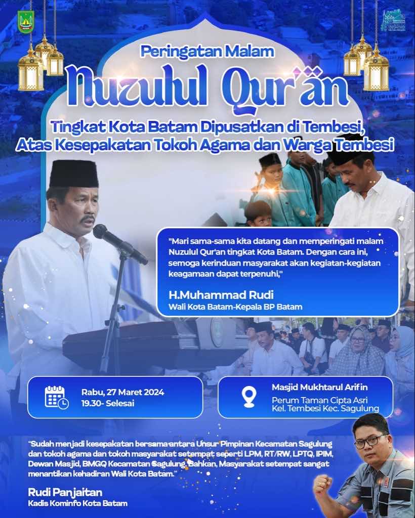 Peringatan malam nuzulul quran di Batam