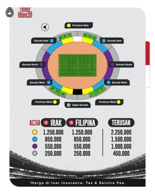 harga tiket timnas