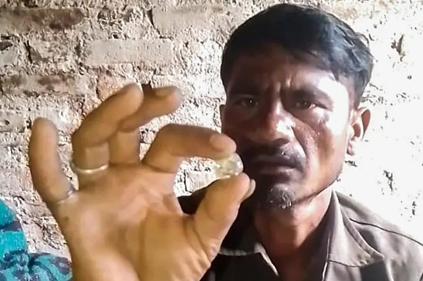 buruh india temukan berlian