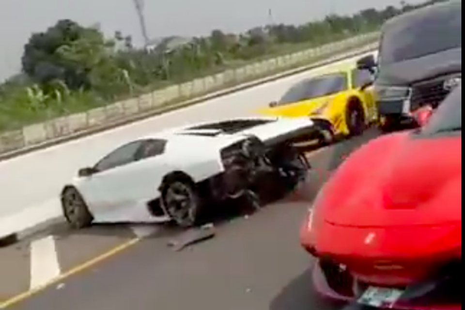 Kecelakaan lamborghini tangerang
