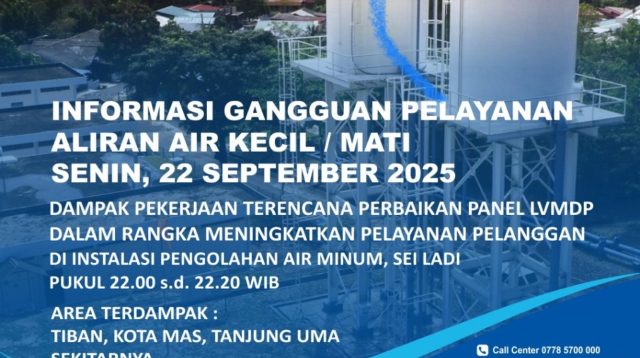 Air mati di tiban batam