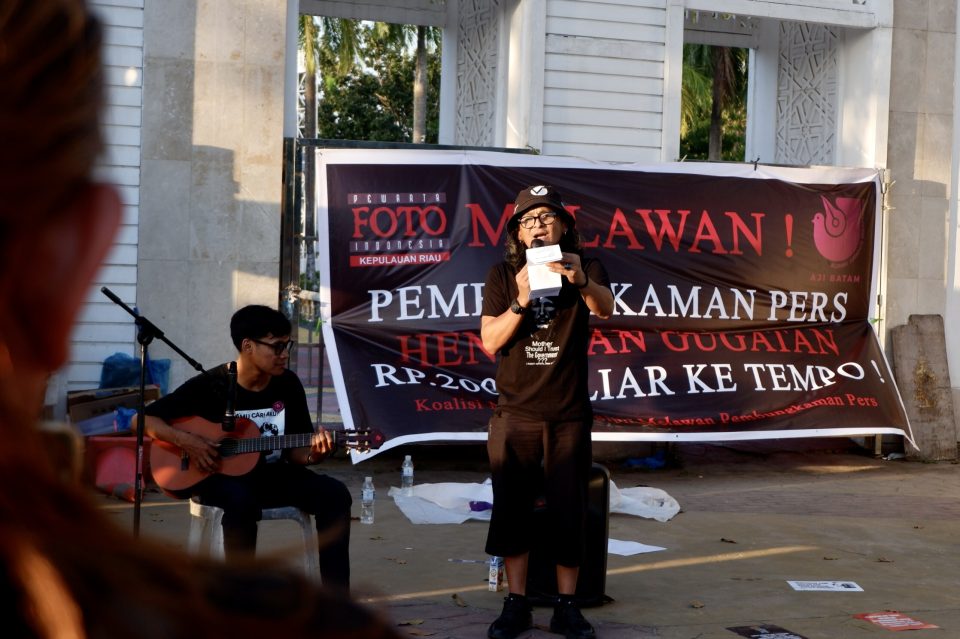 Aksi jurnalis di batam