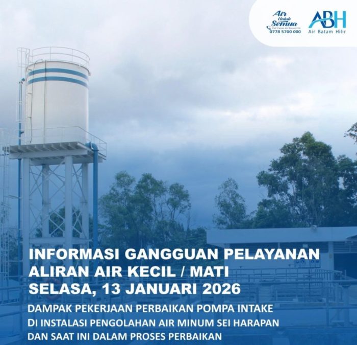 Air batam mati hari ini