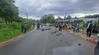 Lokasi kecelakaan maut di Jalan Nusantara Tanjungpinang yang melibatkan WNA Tiongkok dan anggota TNI.
