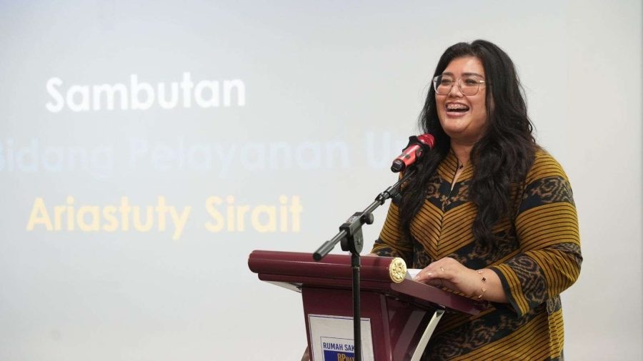 Ariastuty Sirait membuka sosialisasi layanan Jaminan Kecelakaan Kerja BPJS Ketenagakerjaan di Rumah Sakit BP Batam.