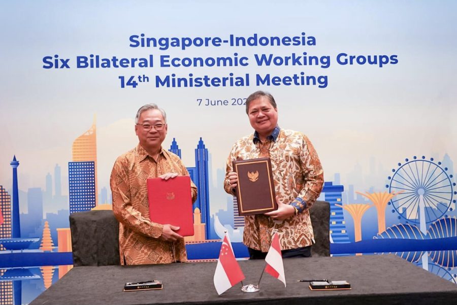 Airlangga Hartarto dan Gan Kim Yong membahas penguatan kerja sama ekonomi Indonesia-Singapura yang berfokus pada kawasan Batam, Bintan, dan Karimun.