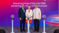 Gedung pusat data HK6 Equinix di Hong Kong untuk mendukung pengembangan kecerdasan buatan.