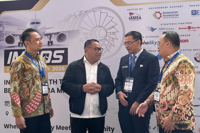 Aktivitas perawatan pesawat di fasilitas MRO Bandara Hang Nadim Batam.